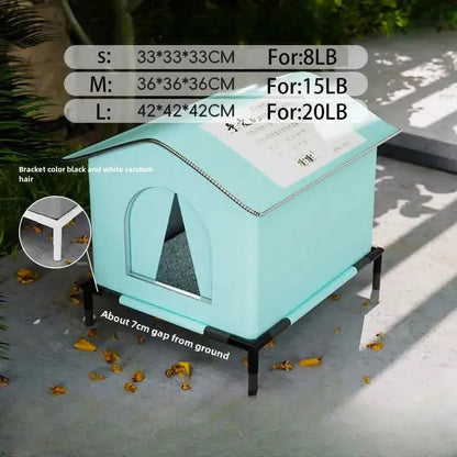 Waterproof Warm Cat Dog House, Winter Outdoor Stray