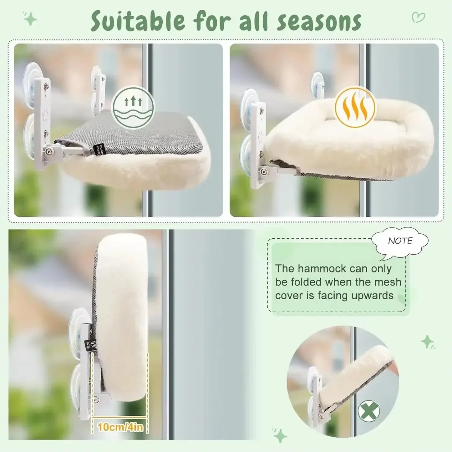 Cat Hammock Window Habitat Cat Sunbathing Glass Hanging