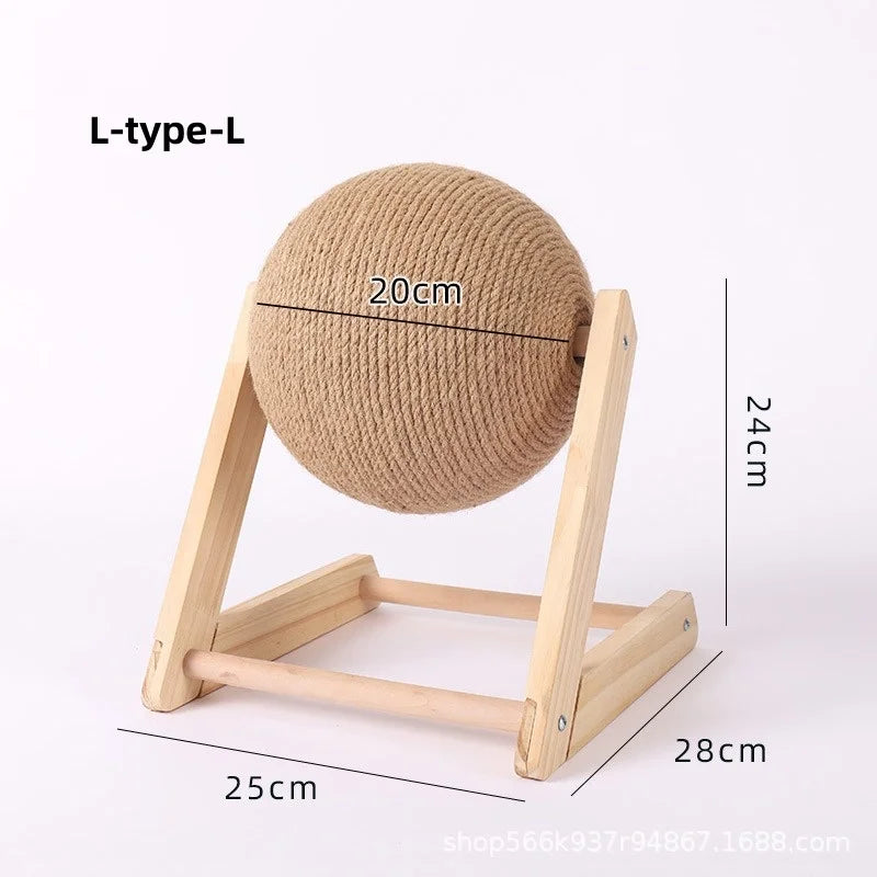 Cat Scratching Ball Toy Kitten Sisal Rope Ball Board Grinding