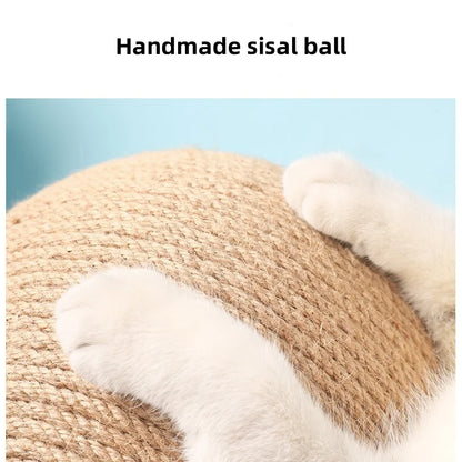 Cat Scratching Ball Toy Kitten Sisal Rope Ball Board Grinding