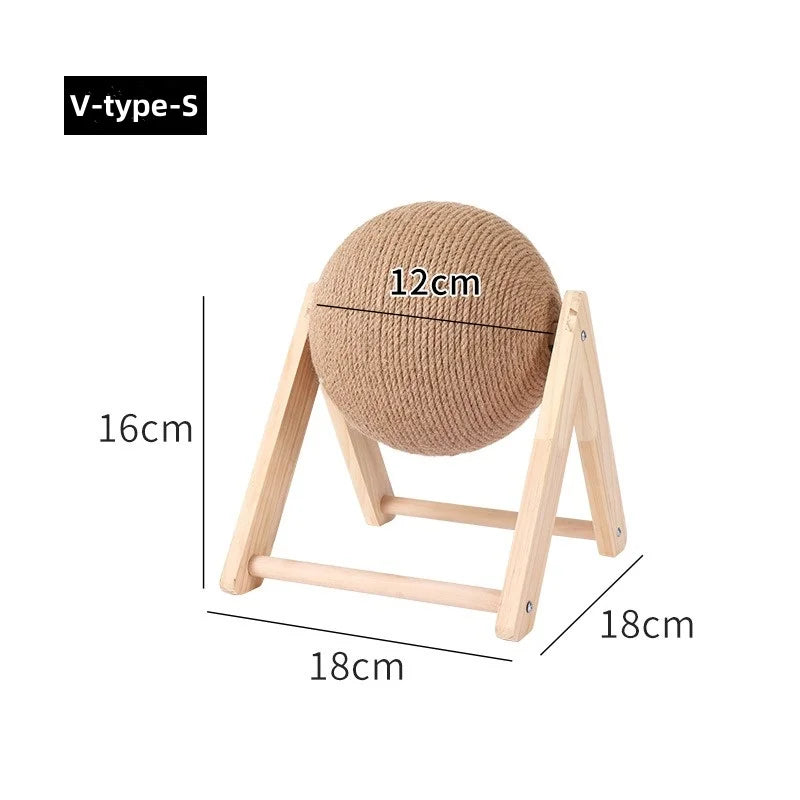 Cat Scratching Ball Toy Kitten Sisal Rope Ball Board Grinding