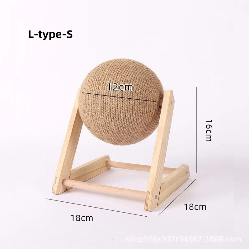 Cat Scratching Ball Toy Kitten Sisal Rope Ball Board Grinding