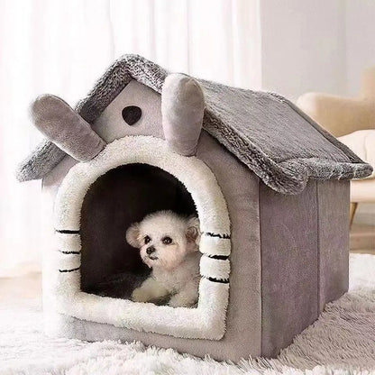 All Season Dog House Style Bed - Removable Washable Pet Bed
