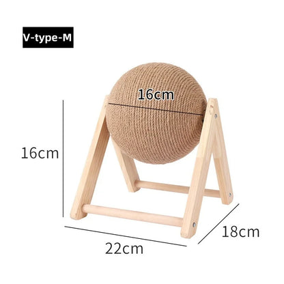 Cat Scratching Ball Toy Kitten Sisal Rope Ball Board Grinding