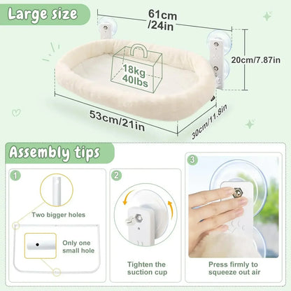 Cat Hammock Window Habitat Cat Sunbathing Glass Hanging