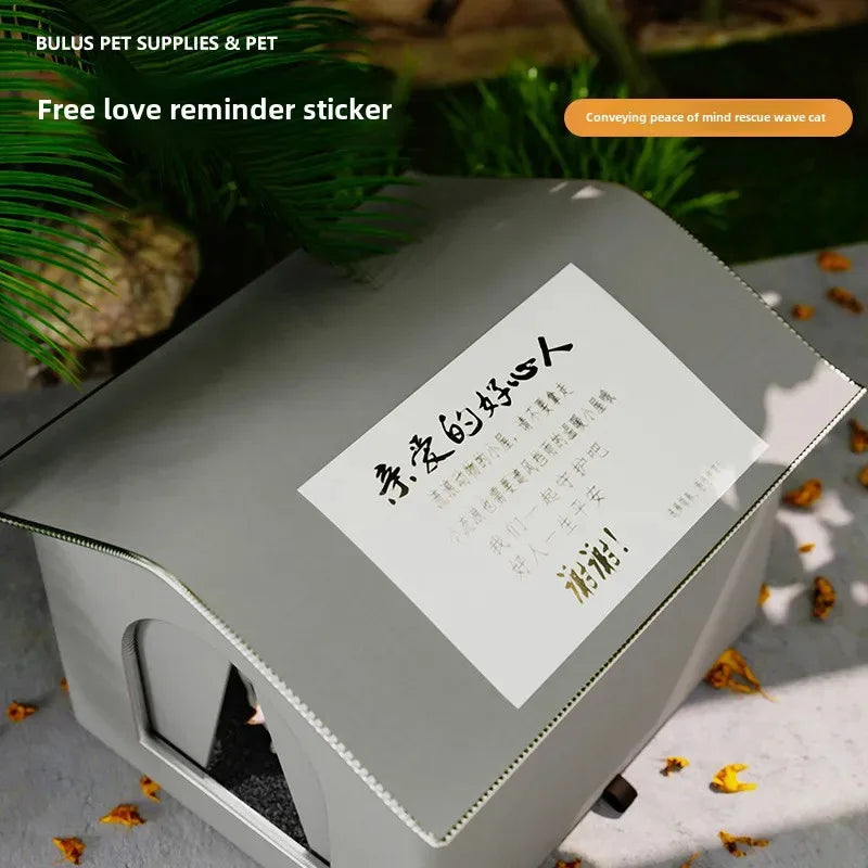 Waterproof Warm Cat Dog House, Winter Outdoor Stray