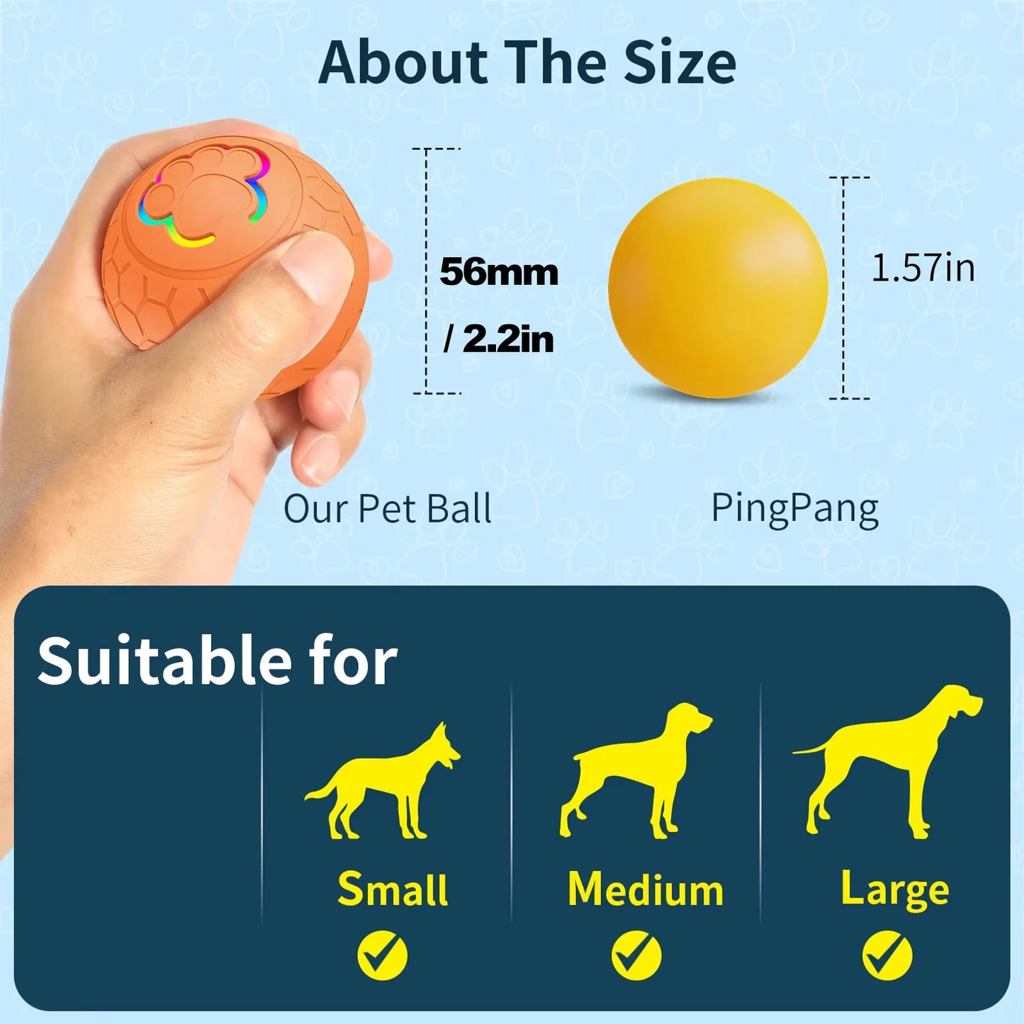 Smart Interactive Dog Toy Ball Electronic Pet Toy Ball USB