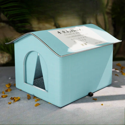 Waterproof Warm Cat Dog House, Winter Outdoor Stray