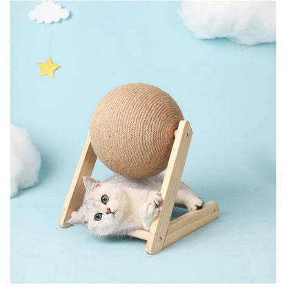 Cat Scratching Ball Toy Kitten Sisal Rope Ball Board Grinding