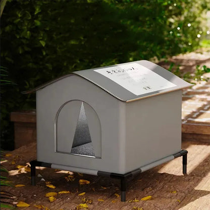 Waterproof Warm Cat Dog House, Winter Outdoor Stray
